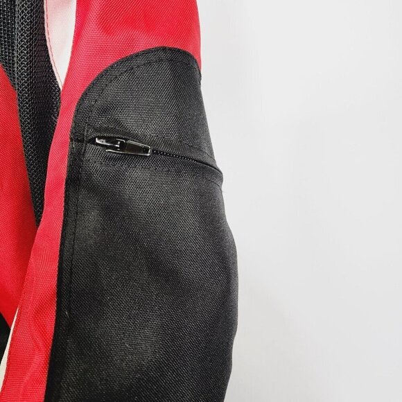 SEDICI Mesh Motorcycle Jacket Black Red White Mens Medium MISSING ARMOUR - Picture 9 of 16